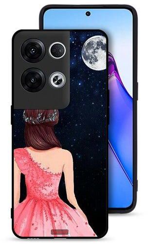 Oppo Reno8 Pro Plus 5G Protective Case Cover Girl And Moon Art