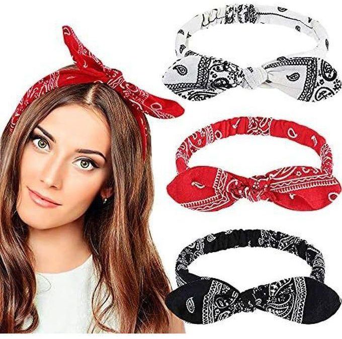 3pcs Fashion Bandana Scarf Headband,Handkerchief.