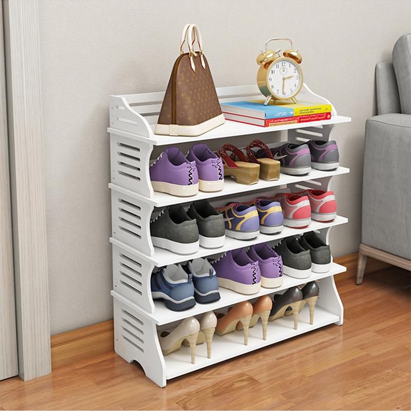 Simple Detachable Multilayer Shoes Rack Flower Design Living Room Shoes Organizer Stackable