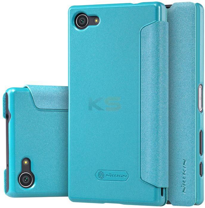 NILLKIN Sparkle Series Leather Case for Sony Xperia Z5 Compact Blue