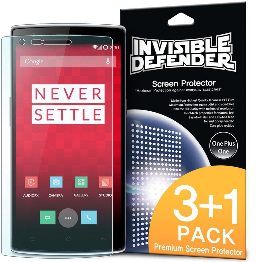 Rearth Pack of 4, Invisible Defender ‫(HD) Clarity Screen Guard for OnePlus One