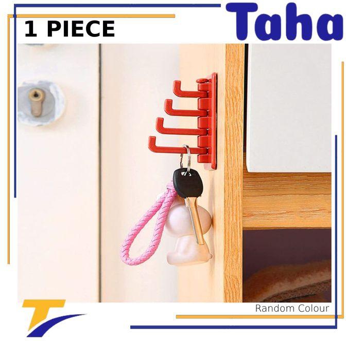Taha Offer Hanger With Adhesives 4 Hooks 1 Piece