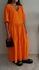 Orange Easy and Breezy Linen Dress
