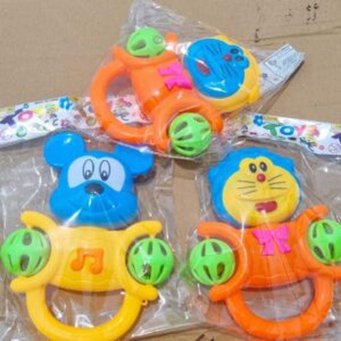 Character Head Baby Rattle 1pc