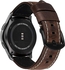 Genuine Leather Band 20mm Quick Wear And Removal Compatible With Samsung Galaxy Watch 20mm And Huawei Watch 42mm By TenTech - Dark Brown