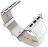 Crocodile Skin Leather Wristband Strap for Apple Watch 38mm - White