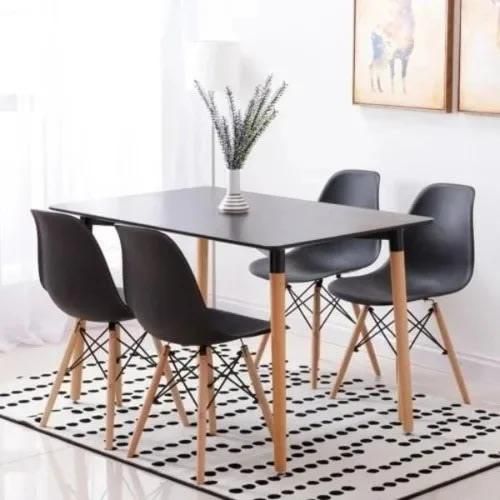 Dinning Table With 4 Chairs - Black