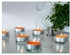 Scented Candle in 59mm Dia Metal Cup, Tangerine Orange, 12 Pcs Pack, 9 Hrs Burning Time - IK36343