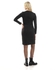 Esla Smart Casual Square Pattern Dress With Small Back Slit - Black