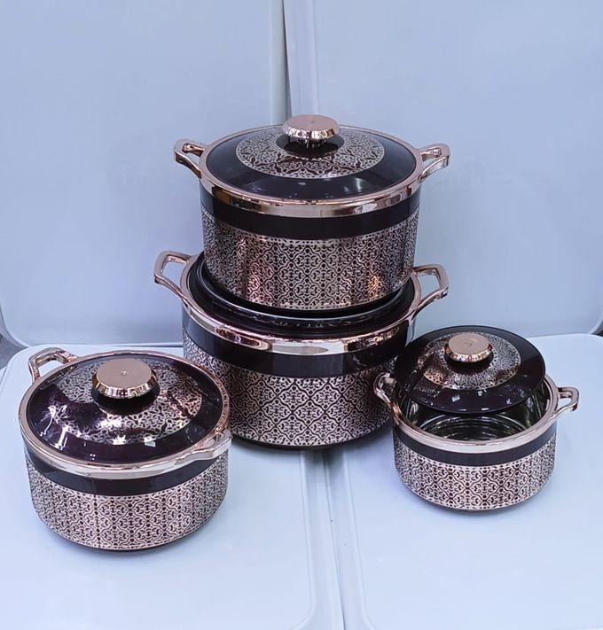 Hot pot set of 4 heliux brown
