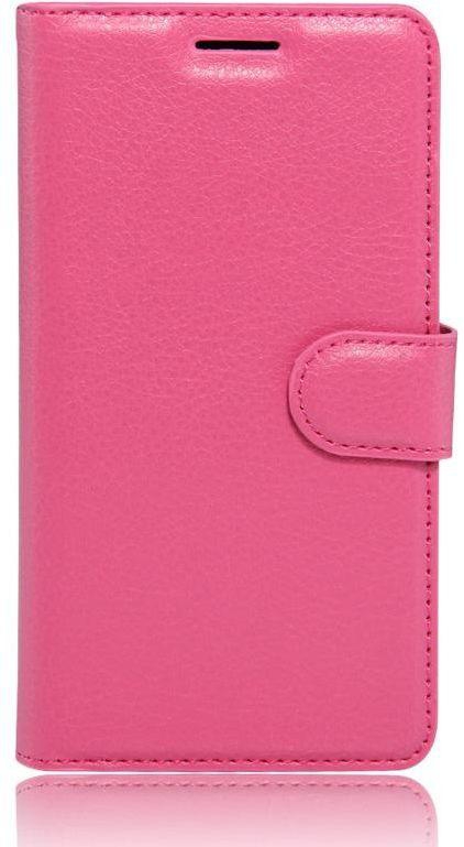 Lenovo Vibe P2 C72 - PU Leather Wallet Flip Case Stand Card Holder Cover -Rose