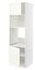 METOD خزانة عالية لفرن/ميكرويف بابين/أرفف, أبيض/Voxtorp شكل خشب الجوز, ‎60x60x200 سم‏ - IKEA