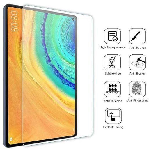 ( Huawei MatePad Pro 10.8 2021 ) واقي شاشة زجاج مقوى عالي الدقة لموبايل هواوى ميت باد 10.8 2021 - 0 - شفاف