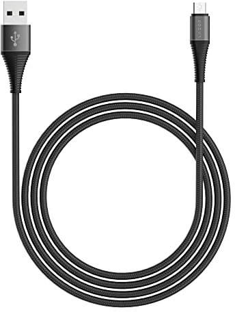 LAZOR Flow CM32 USB-A TO Micro-USB Fast Charging Cable, Premium 1 Meter, 2.4A Fast Sync and Charge Cable,Black