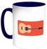 Classic Guitar Printed Coffee Mug White/Blue 11ounce