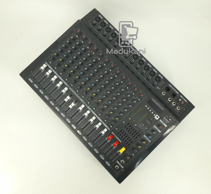 Max PMX1208DU 12 Channel Powered Mixer Mixing Console SD, MMC, USB, MP3 Player