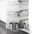 METOD Base cabinet with wire baskets, black/Voxtorp dark grey, 60x60 cm - IKEA