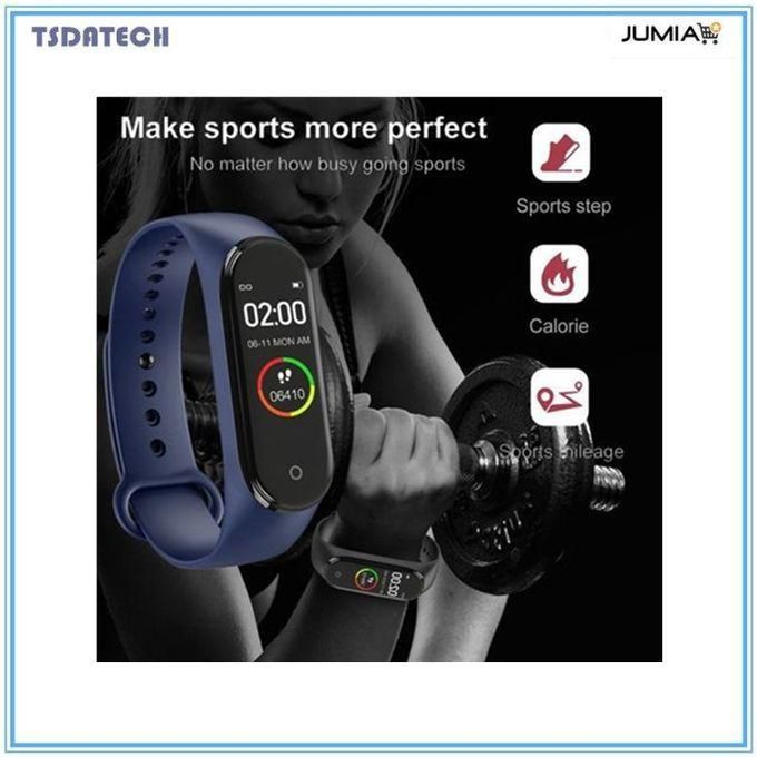 4 Color Screen Smart Wristband Heart Rate Monitor Fitness Activity Tracker Smart Band Blood Pressure Music Remote Control