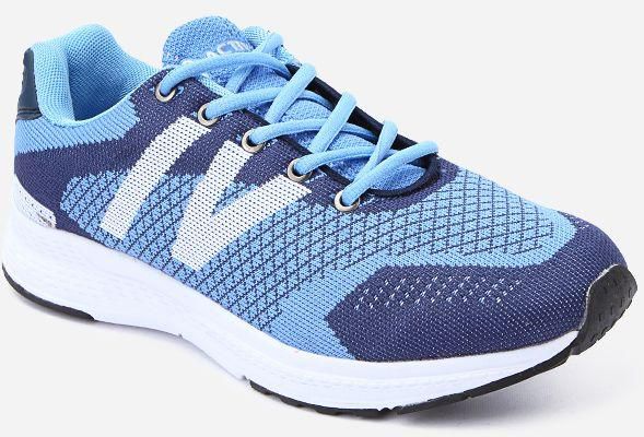 Stitched Sneakers - Light Blue & Navy Blue