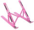 Plastic Folding Laptop Stand, 6 Levels Height Adjustable Angle, Plastic Laptop Stand-Pink