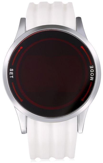 HENGZHENG Unisex LED Digital Watch - White+Black