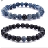 Black And Blue Sunset Matt's Bead Bracelet