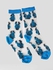 Kamata Blue Guineafowl Sheer Socks - Blue
