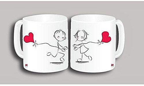 Spectrum Couples Mug (Valentine Day) - White - 2 Pcs