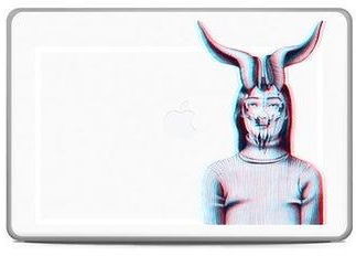 غطاء لاصق بتصميم قرون لجهاز ماك بوك برو 17 (2015) متعدد الألوان