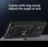 Xiaomi 12 Pro Full Protection Case With Card Bag, Metal Ring & Slider Camera Cover