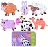 Kids 6 Pattern Jigsaw Puzzle Game - Farm Animals