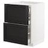 METOD / MAXIMERA Base cab f hob/2 fronts/3 drawers, white/Voxtorp high-gloss/white, 60x60 cm - IKEA