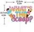 What’s the scoop Cake Topper Summer Baby Cake Decor Ice-Cream Baby Shower Supplies Celebrate Pregnancy Party Supplies Glitter Pink and Blue Party Photo Props (WTScoop-IC-BP)