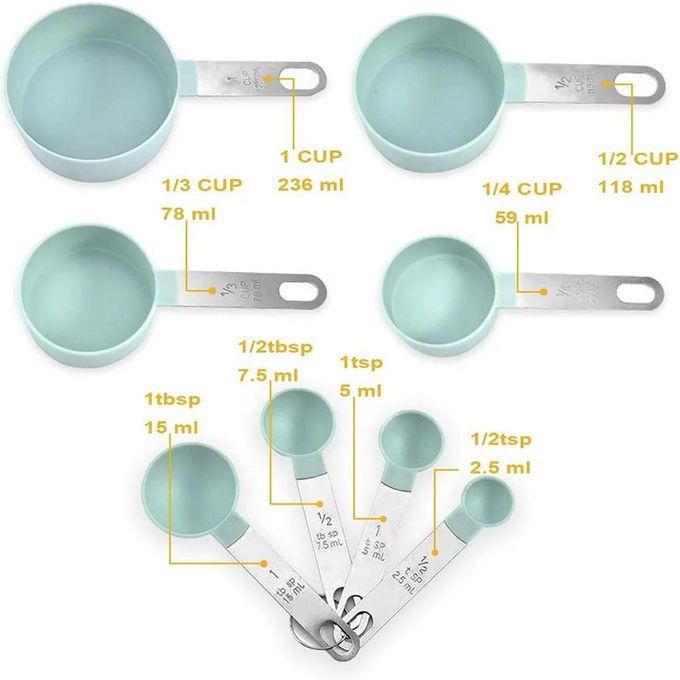Generic 8pcs Stainless Steel Measuring Spoon Measuring Cup