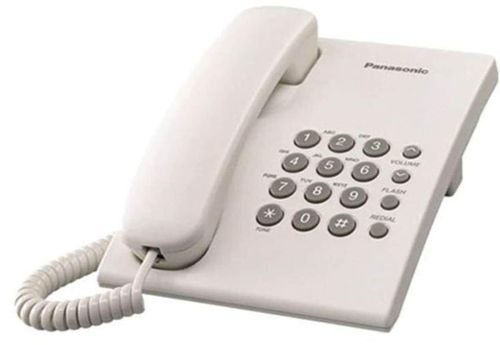 Panasonic Corded Telephone, White and Grey