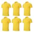 Men's Plain Polo T-Shirt 6 In 1 Short-Sleeve-Yellow