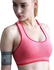 Generic Useful Binand Running Yoga Sports Bra Zipper Front Padded Push Up Shockproof Wirefree Crop Top Professional Gym Fitness Racerback Vest WatermelonRed