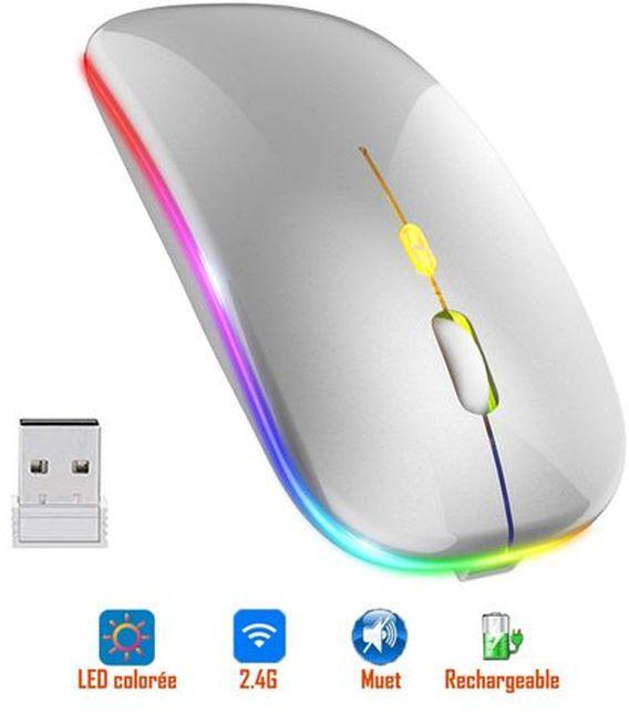 Genuine Ultra-thin Wireless Mouse 2.4G Rechargeable Silver