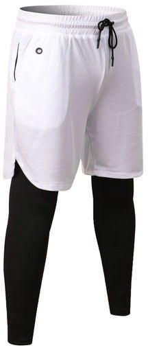 Men Quick Dry Breathable Elastic Running Trousers White