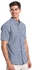 D-STRUCT Men's Shirt 5052785135847-D CHECK 3 Blue, White L