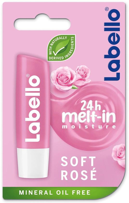 Labello | Lip Care, Moisturizing Lip Balm Soft Rose | 4.8gm