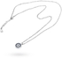 Fashion Necklace For Women With Blue And Silver Lobes, Silver 925