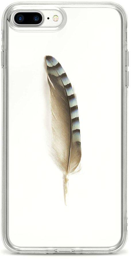 Protective Case Cover For Apple iPhone 8 Plus Lonely Feather Full Print