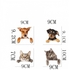 4PCS Cute Dogs Removable 3D Decorative Wall Stickers