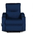 Velvet Upholstered Classic Cinematic Chair With Bed Mode Dark Blue 92x95x80centimeter