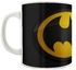 Printed Ceramic Mug Black/Yellow 350ml
