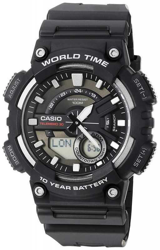 CASIO Sport Hand Watch Digital for Men Black Resin Band AEQ-110W-1AVDF