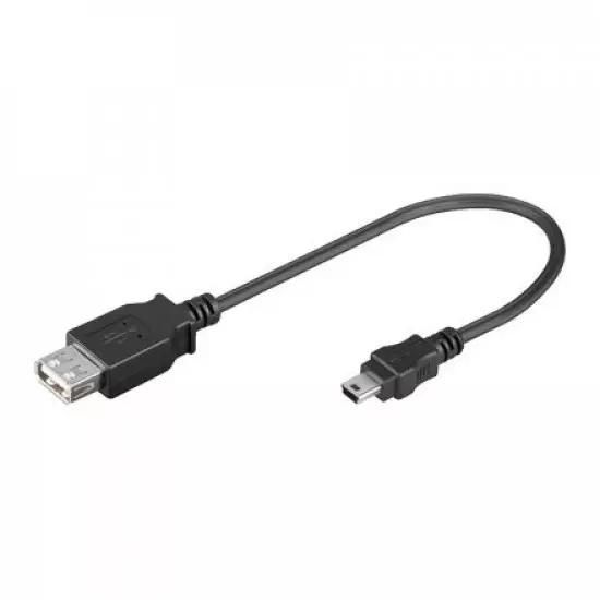 PremiumCord USB reducer USB A/female cable - Mini 5pin USB/male 20cm OTG | Gear-up.me