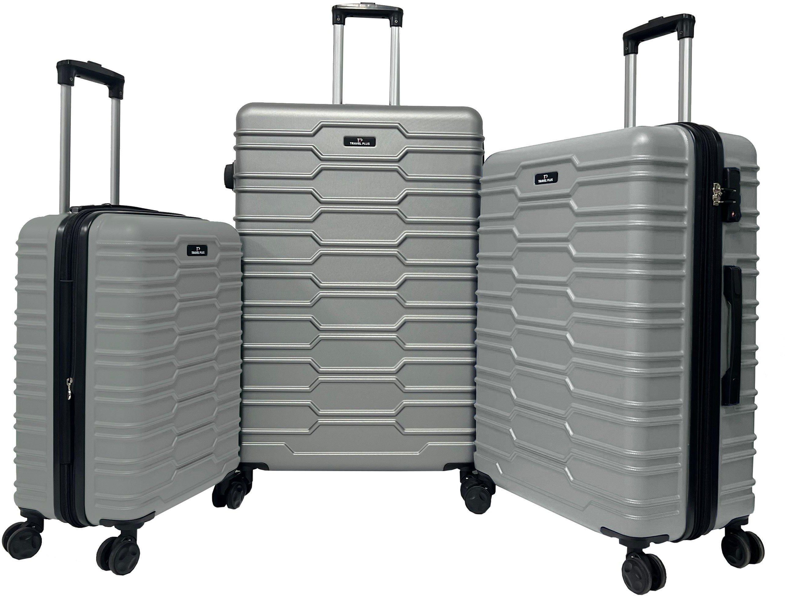 Travel Plus, Association Set Of 3Pc Abs Luggage Trolley Case, Size 20/26/30 Inch, Light Gray