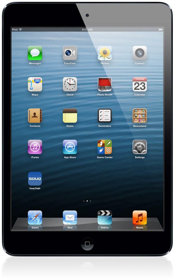 أبل آيباد ميني ‫(7.9 إنش, 64 جيجابايت، iOS6, واي فاي، الجيل الرابع LTE، أسود)